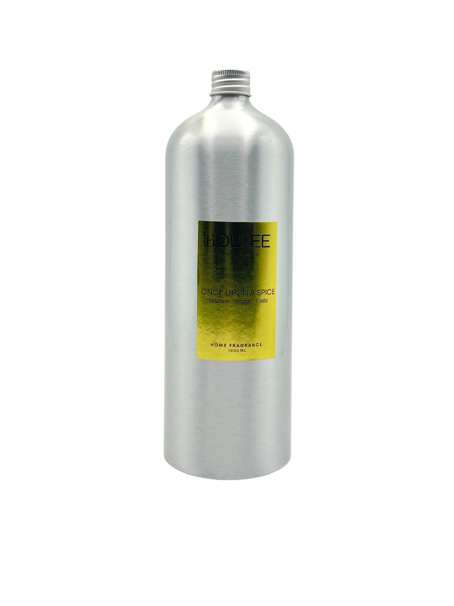 BOUJEE MONACO Once Upon A Spice XL Refill in aluminium, combining warmth and comfort for a festive and cosy home fragrance atmosphere.