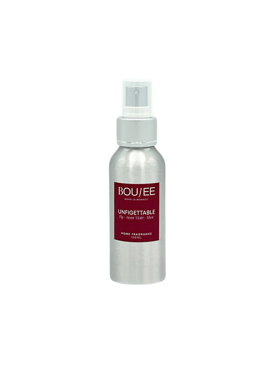 Unfigettable Spray by BOUJEE Monaco, offering a refined scent of fig, sweet violet, and musk for an elegant atmosphere.