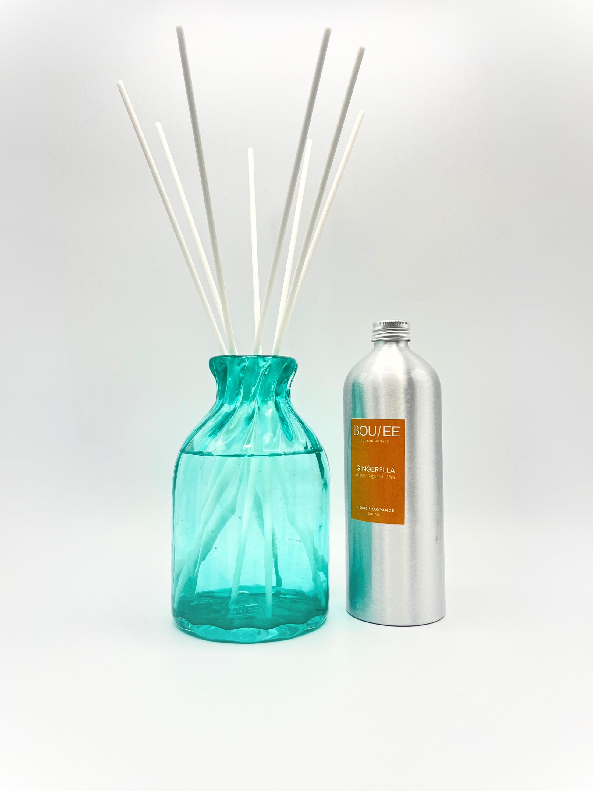 BOUJEE MONACO | LUXURY TURQUOISE DIFFUSER MADE IN FRENCH RIVIERA 500ML GINGER