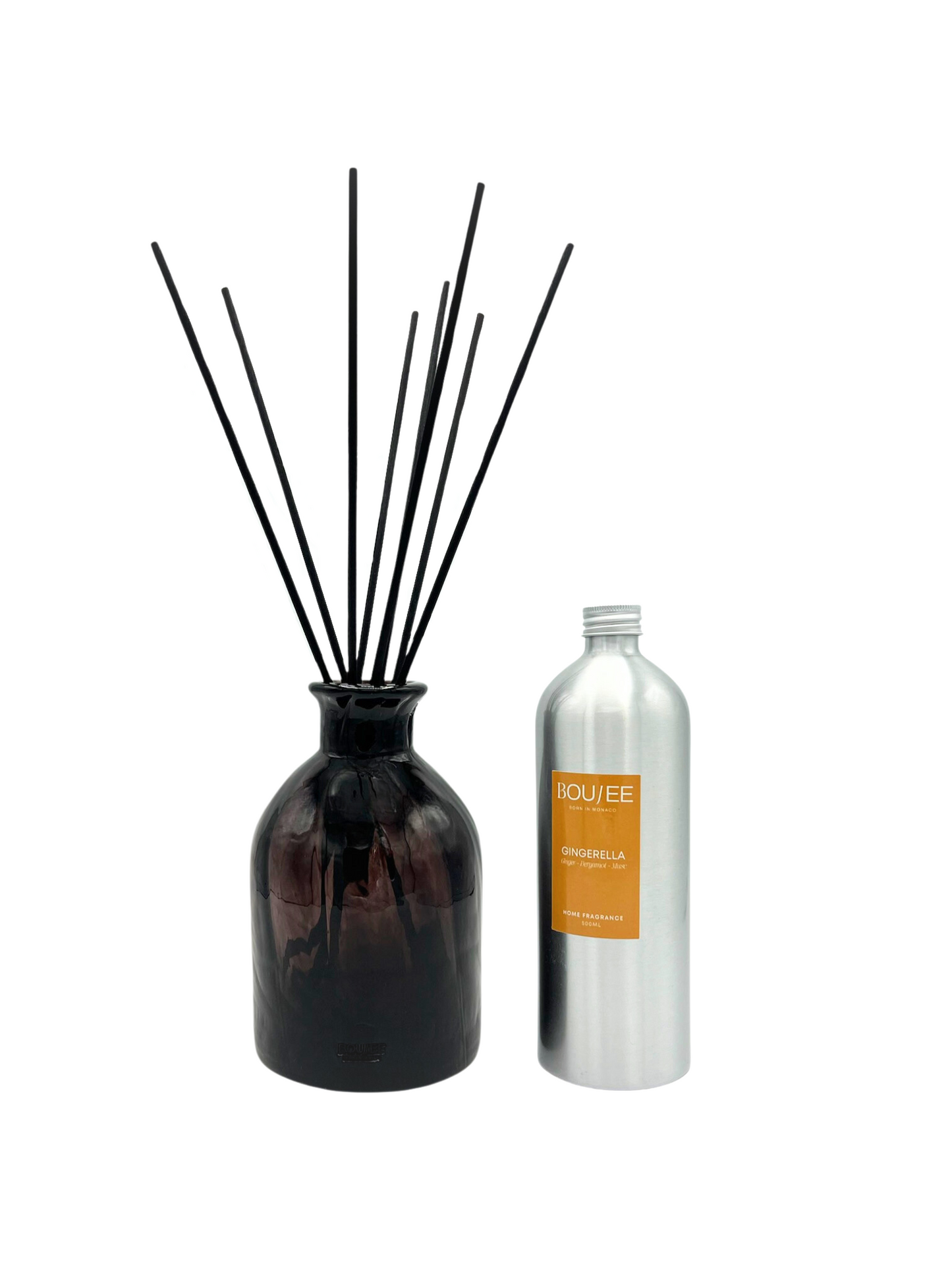 Gingerella Diffuser by BOUJEE, offering a spicy and fresh fragrance of Ginger, Bergamot, and Musk.