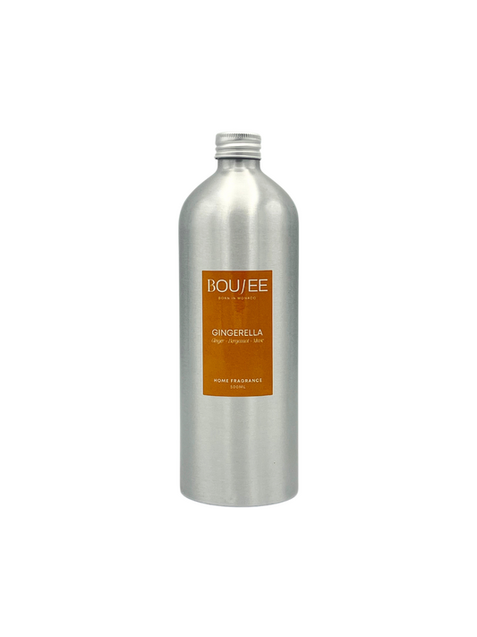 Refill bottle of Gingerella fragrance, offering a fresh, spicy scent with notes of ginger, bergamot, and musk.