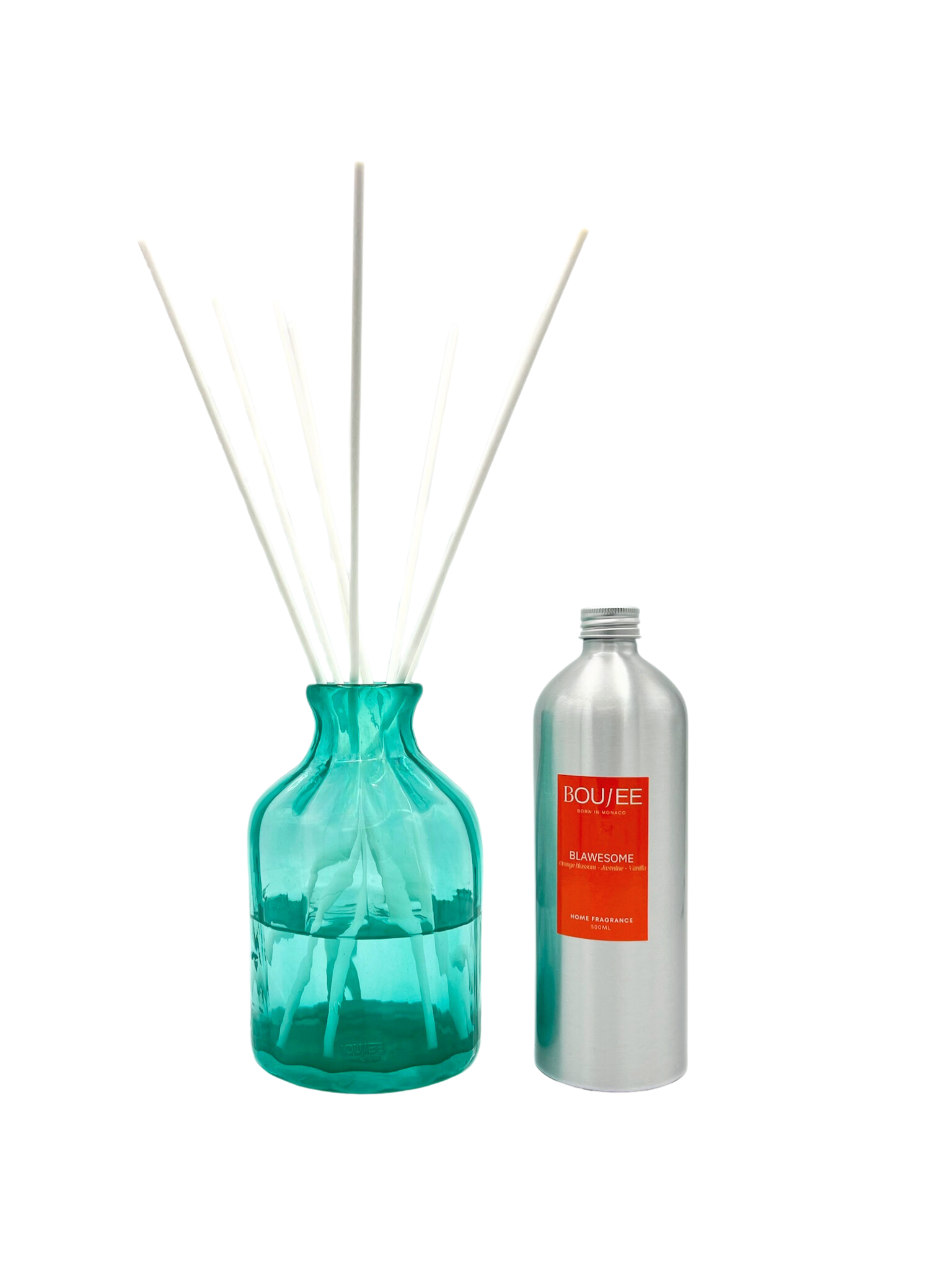 Limited edition turquoise diffuser from the Estae Collection by BOUJEE, customizable with your favorite fragrance.