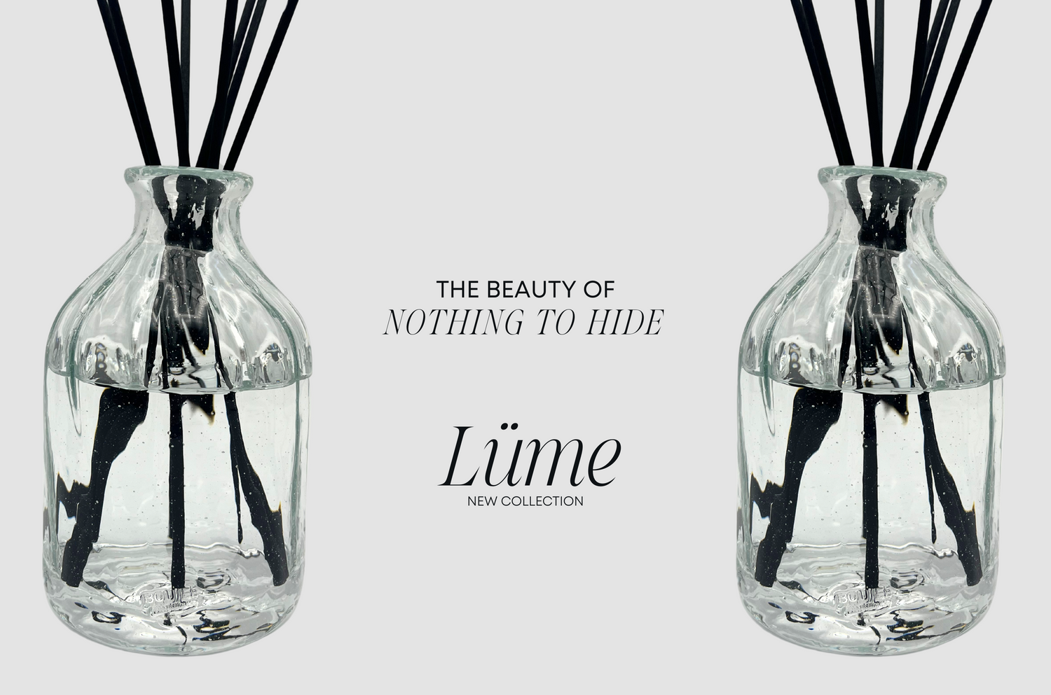 BOUJEE Monaco Lüme 500ml Transparent Glass Diffuser – Handblown minimalist design